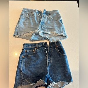Levi denim shorts bundle